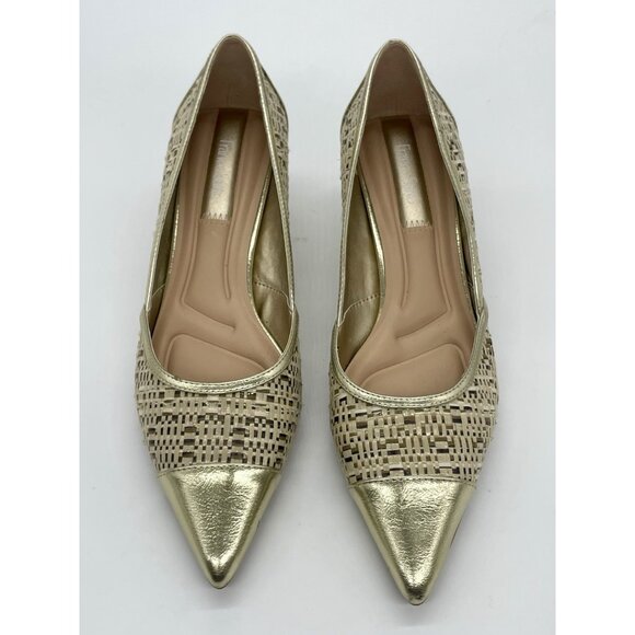 Franco Sarto Womens Darcy Pointed Toe Shoes 8 Kitten Heels Pumps Party Wedding - Picture 2 of 7